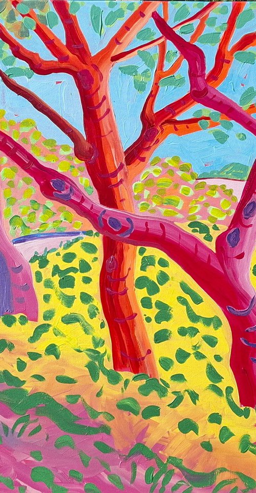 Woodland at Park Guell SOLD by Kirsty Wain