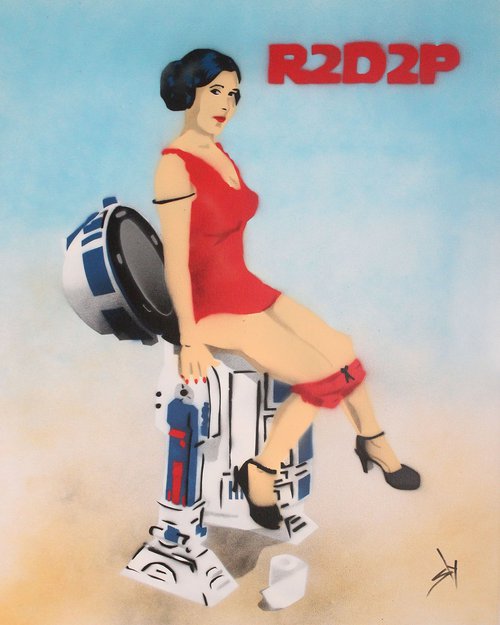 R2D2P (on canvas). by Juan Sly