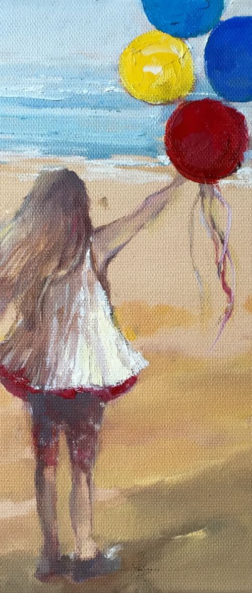 'Girl with balloon's' by Ewa Czarniecka