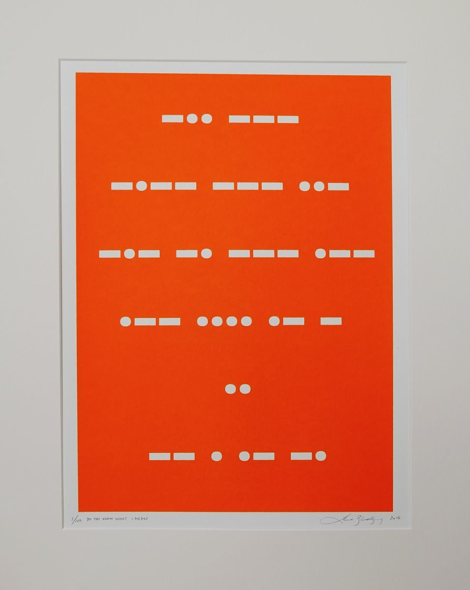 Abstract Screenprint By Lene Bladbjerg, 16 X 20", Do You Know What I Mean, Original Artwork