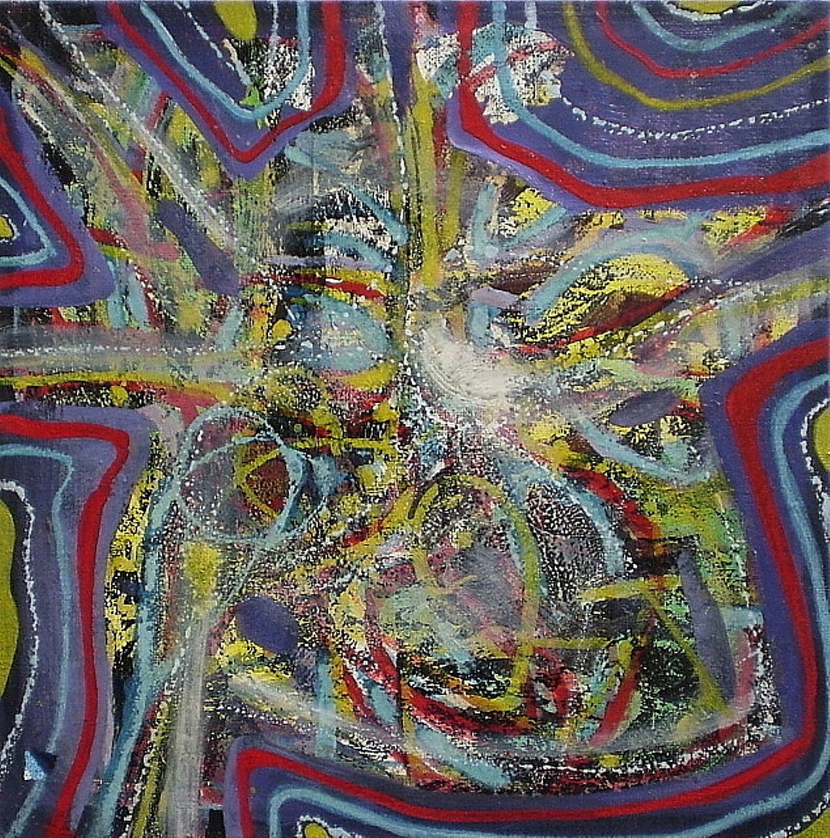 Abstract Acrylic Painting By Stanislav Bojankov, 16 X 16", Heart-Xxxii, Original Artwork