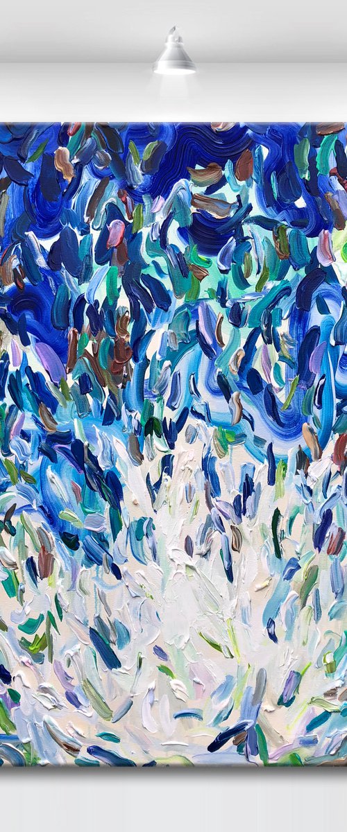 ‘Oceanum lilia ' - 36x36" by Tatiana Georgieva