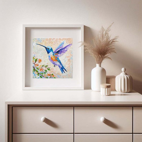 Hummingbird Painting Bird Art