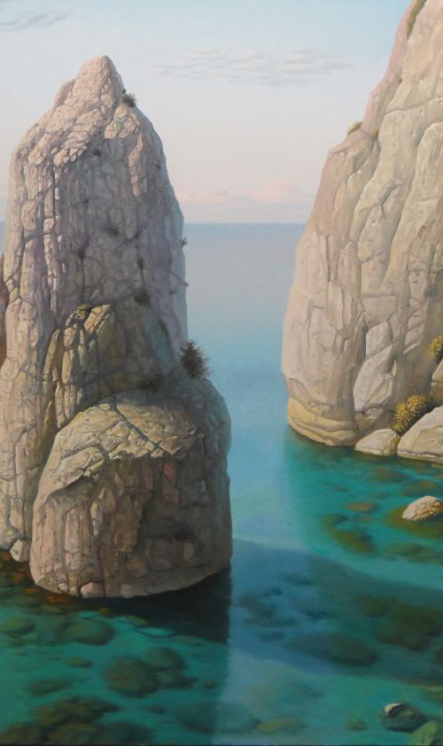 Bay with Emerald Reflection,  28x40 by Evgeni Gordiets