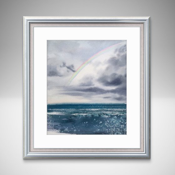Rainbow over the sea