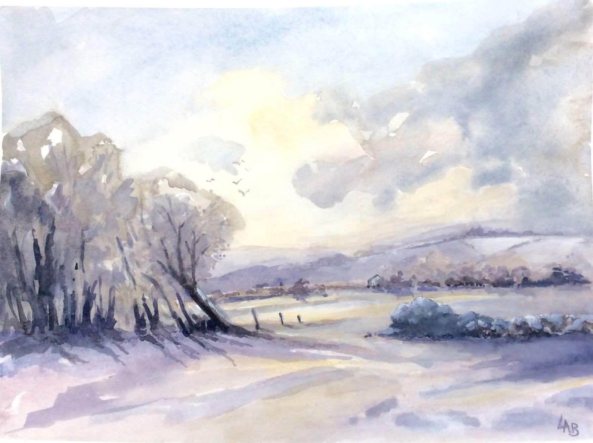 Snowy Scene by Linda Bartlett