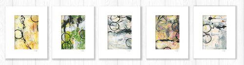 Abstraction Collection 9 - 5 Abstract Paintings by Kathy Morton Stanion