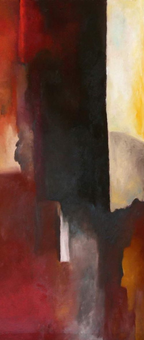 Standing on the doorstep (150x150cm) by Simon Tünde