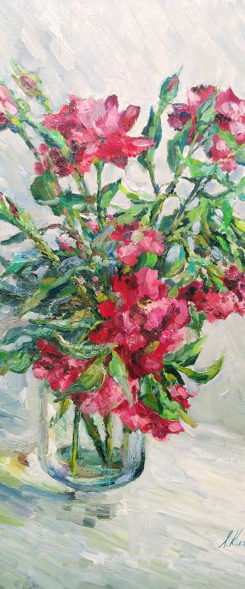 Bouquet of roses. Original oil painting. by Elena Klyan