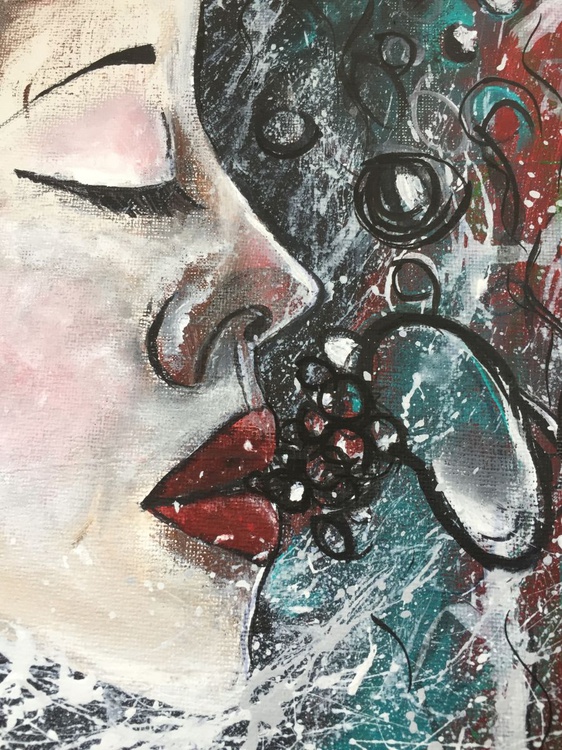 Blow Fine Art Acrylic Painting Face Blow Artfinder