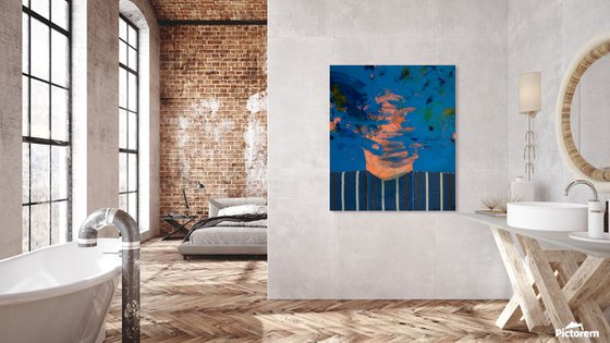 Abstract Portrait in Blue