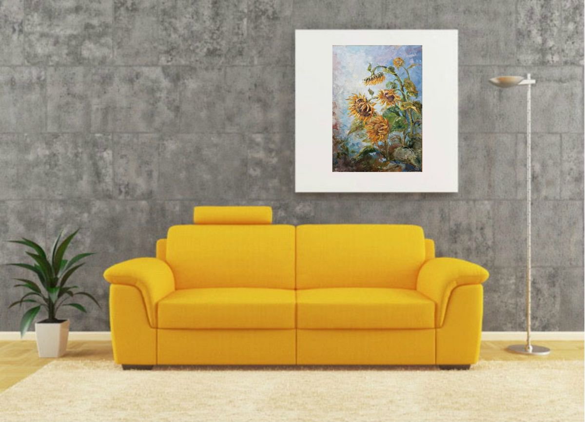Sunflowers . Maturity Oil painting by Liubov Ponomarova Artfinder