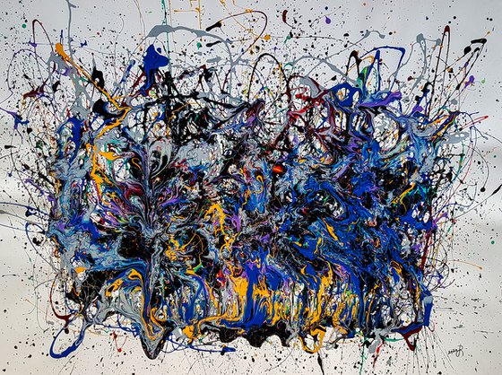 - Reversion - Style of JACKSON POLLOCK. Abstract Expressionism Painting.