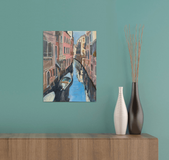 Venice Backwaters - an original oil painting by Julian Lovegrove