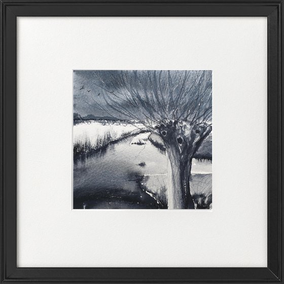 Monochrome - Winter Pollarded Willow
