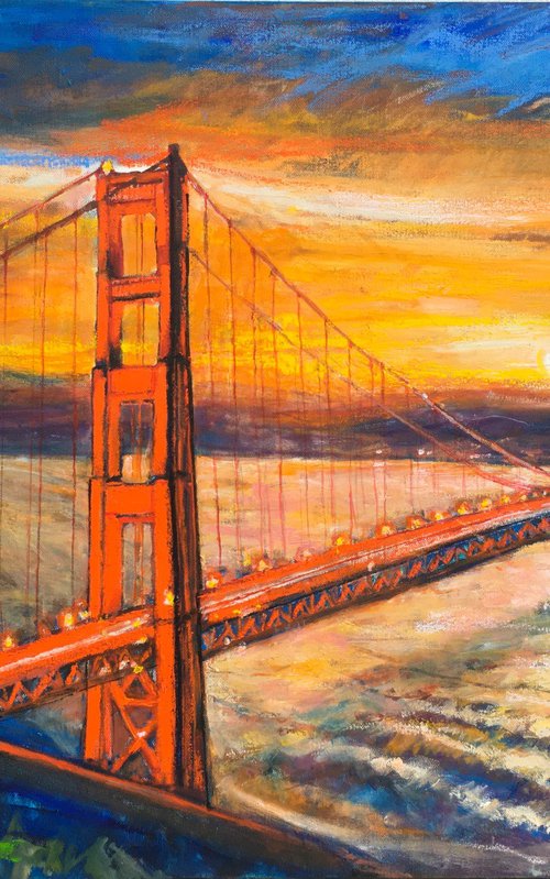 Golden Gate Bridge San Francisco Sunset by Patricia Clements