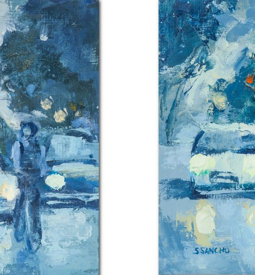 Diptych (urban landscape) by Susana Sancho Beltrán