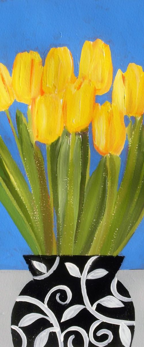 Ten Yellow Tulips by Jan Rippingham