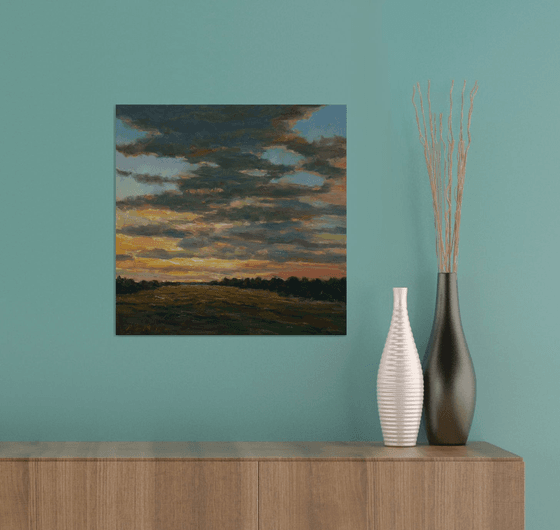 The Beautiful Sunset - sky landscape painting