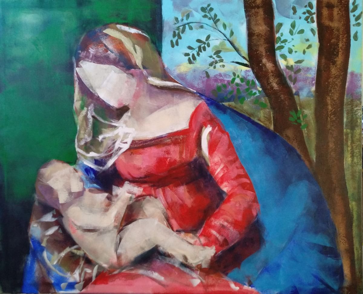 Madonna and child 5 by Marina Del Pozo