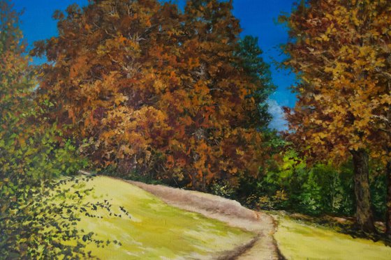 Realism landscape painting - Autumn Day