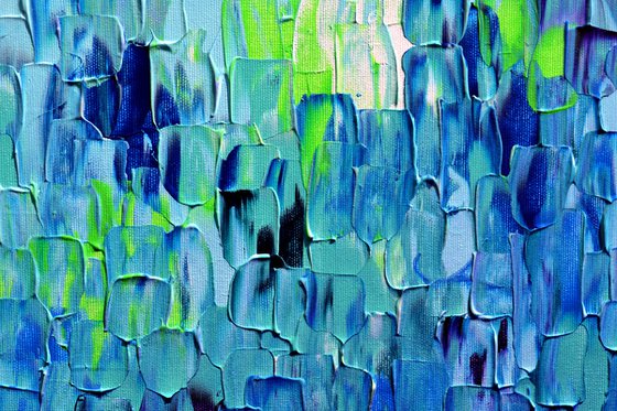 Relief Blue 35 - Large Abstract Ocean - Sea