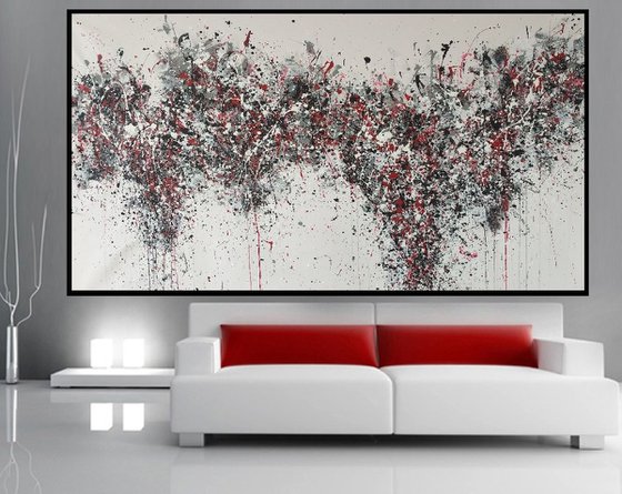 Abstract acrylic painting on canvas by M.Y.