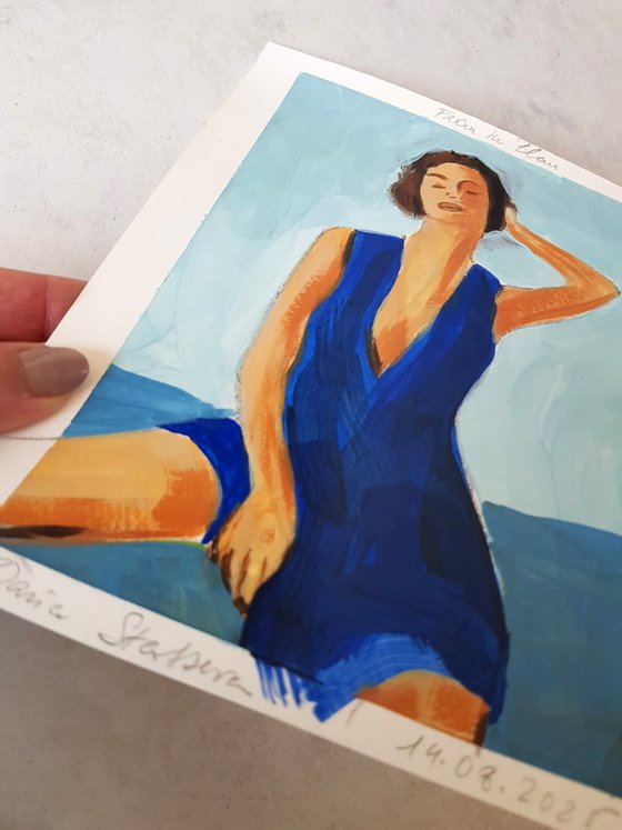 Woman in Blue