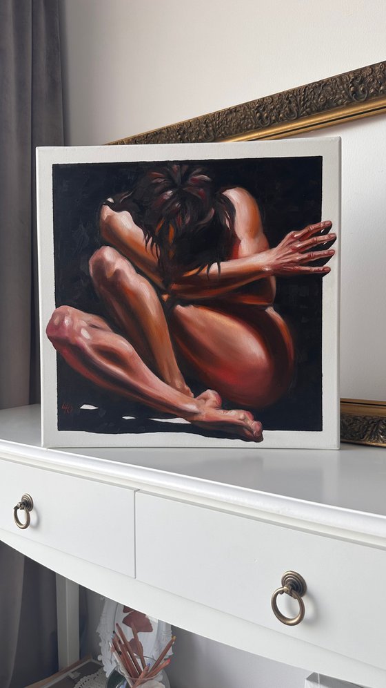 Comfort Zone - Figurative Nude Diptych