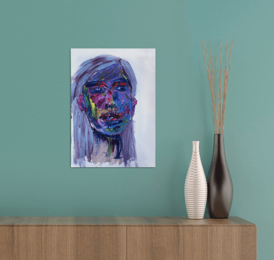 Expressive portrait I /  ORIGINAL PAINTING