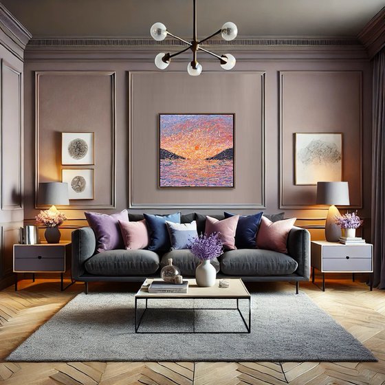 Golden Solace - diptych, framed