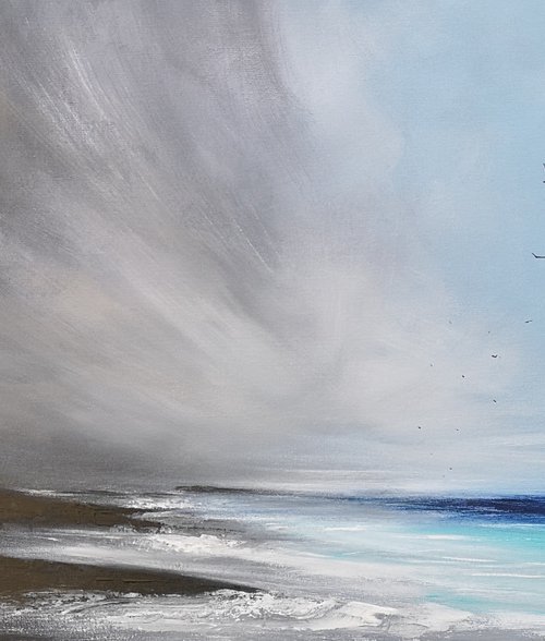 Come Rain or Shine - seascape, stunning, panoramic by Mel Graham