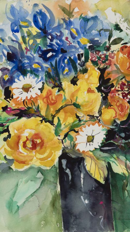 Yellow Roses by Ingrid Dohm