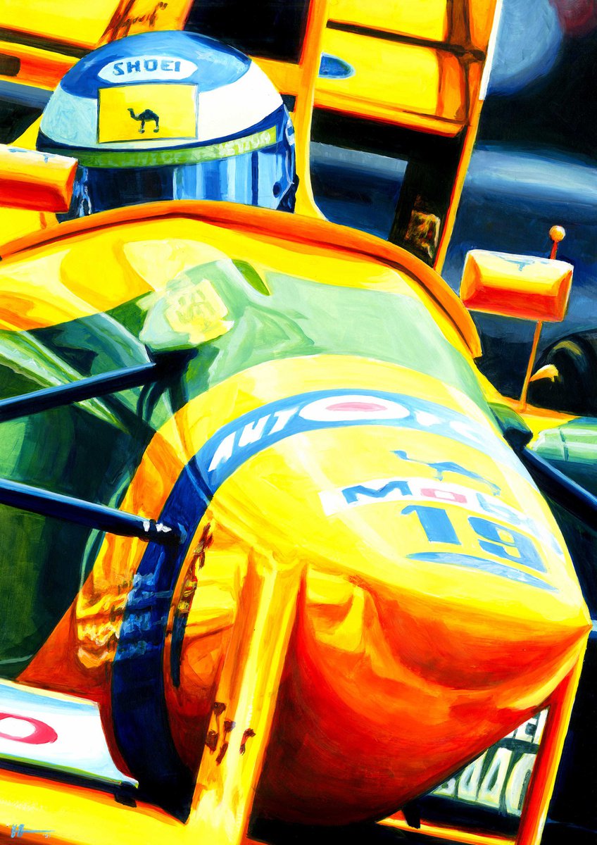 Michael Schumacher - 1992 Belgian Gp By Alex Stutchbury, 18 X 25, Artwork For Sale On Artfinder