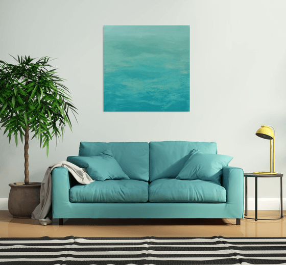 Soft Blue Greens - Modern Abstract Expressionist Seascape