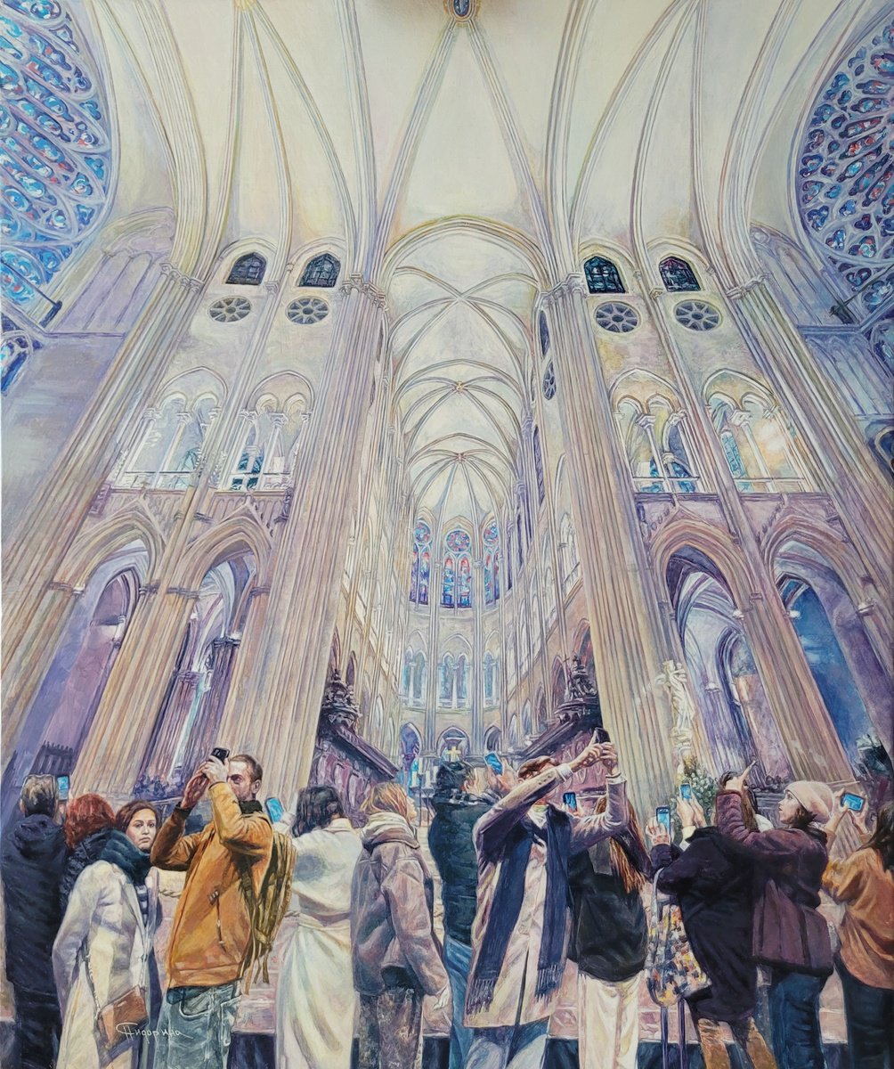 Impressionistic Cityscapes Oil Painting By Natalia Sidorina, 28 X 33", Everyday And Metaphysical, Original Artwork