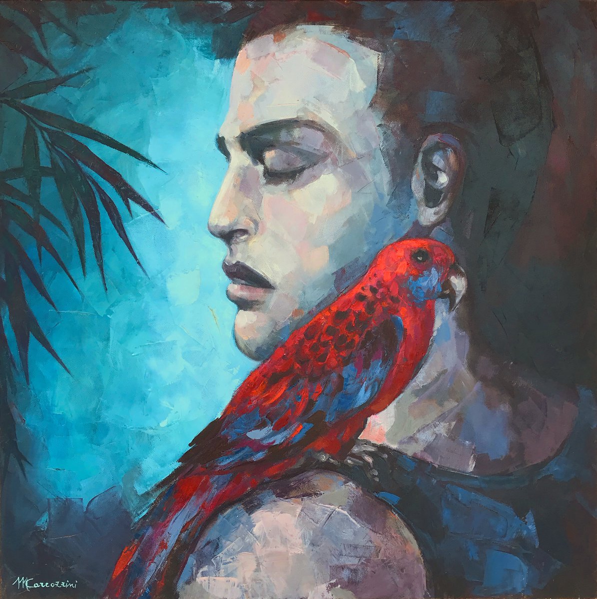 Expressive Oil Painting , Alter Ego By Marcello Carrozzini, 20 X 20, Artwork For Sale On Artfinder