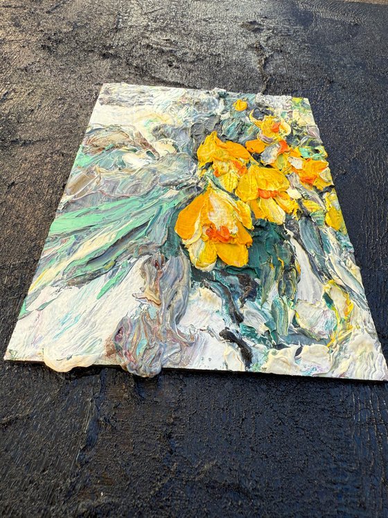 Light sprouting from darkness. Diptych