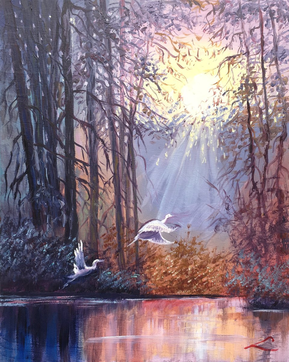 Morning Forest By Elena Sokolova, 16 X 20, Artwork For Sale On Artfinder