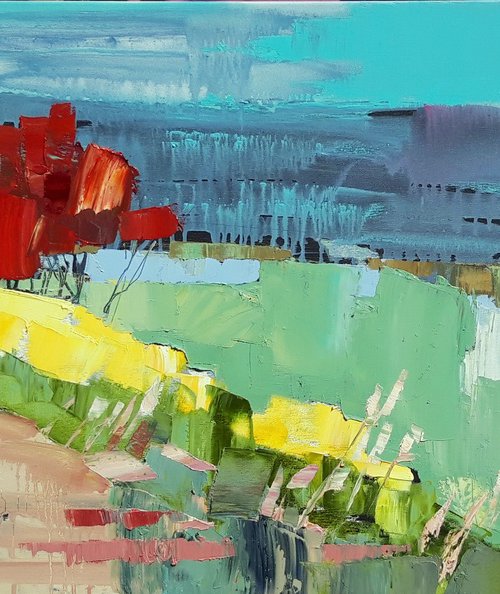 Flowers in the water by Lesya Ros