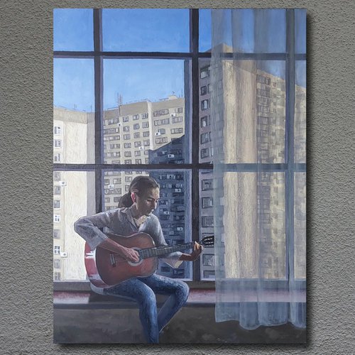 City. Girl. Guitar. by Tatiana Popova
