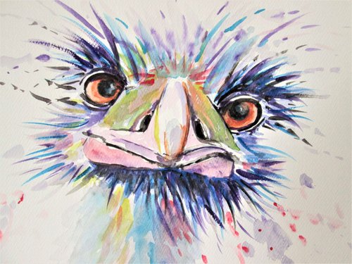 Cute Emu Bird by MARJANSART