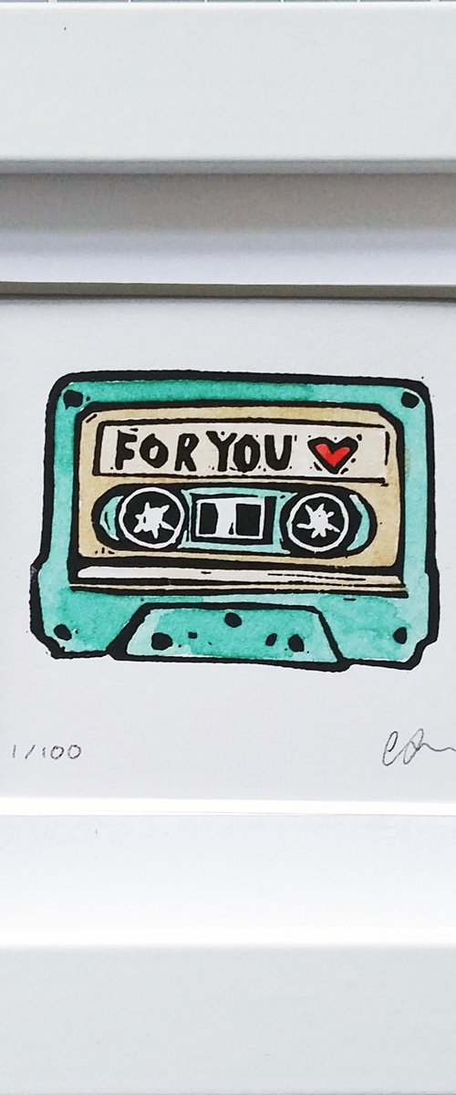 Tiny tapes - Turquoise for you Tape by Carolynne Coulson