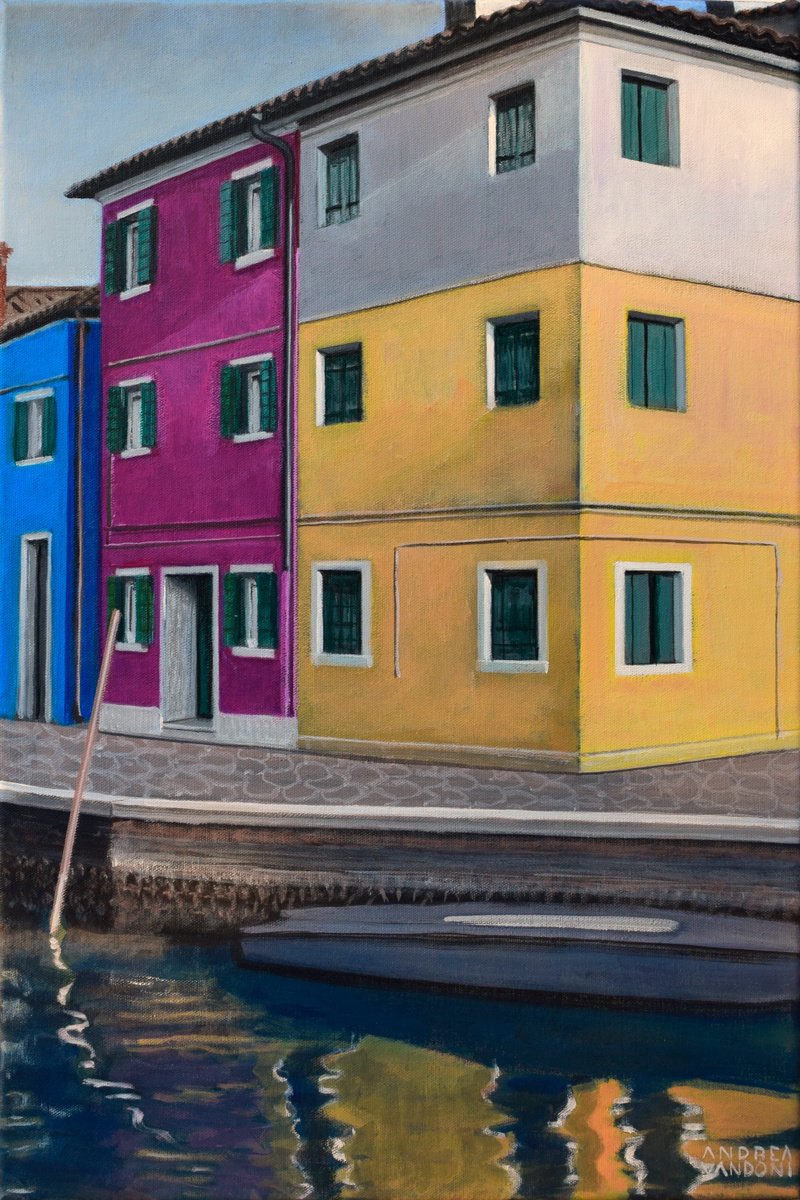  Venezia, Burano By Andrea Vandoni, 16 X 24, Artwork For Sale On Artfinder