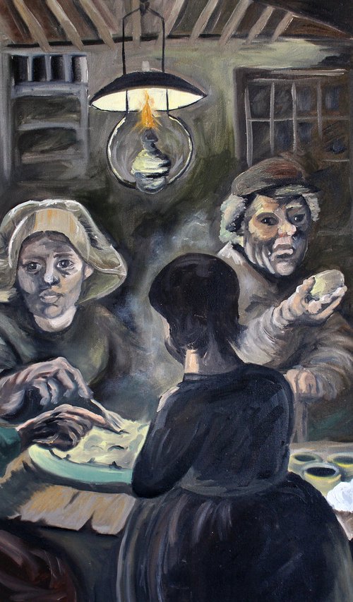 "Mothers Potatoes" - Art History - Van Gogh - Figures by Katrina Case