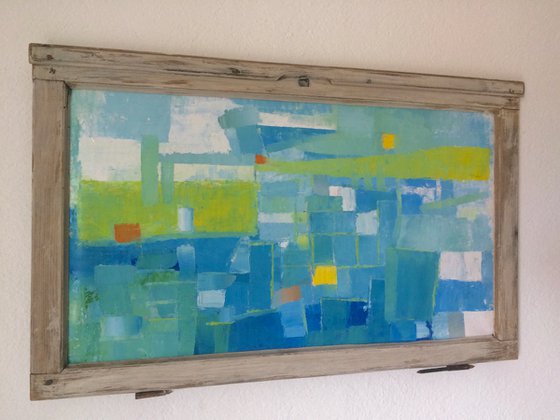 Marine landscape with lighthouse