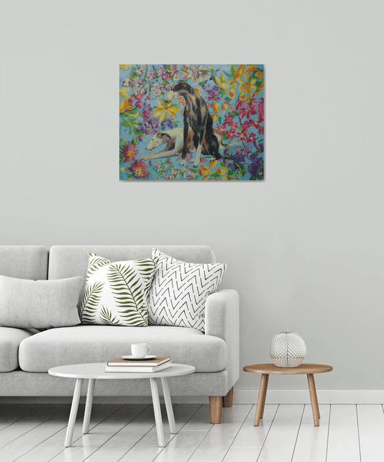 Floral Greyhounds