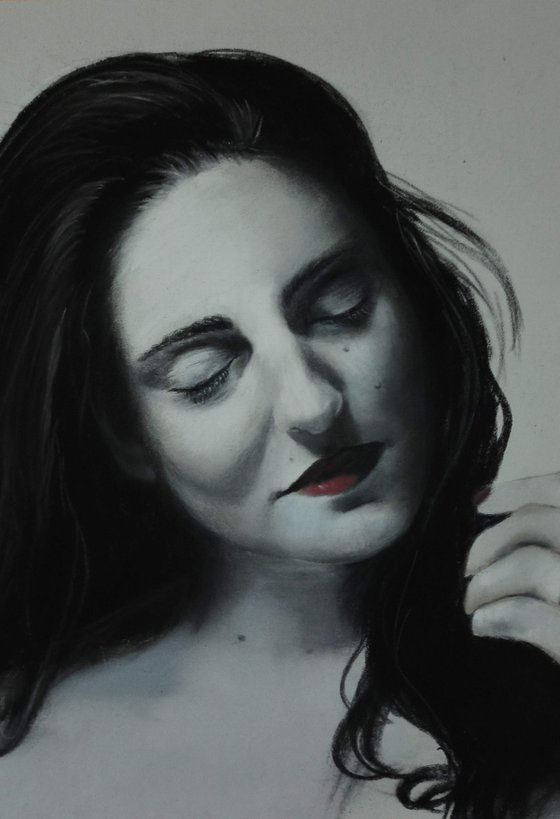 portrait Study -charcoal drawing - n.1