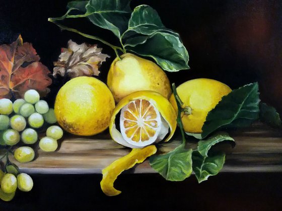 Lemons - still life - oil painting