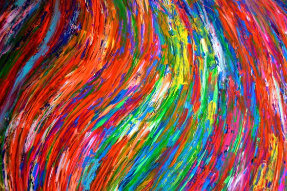 FREE SHIPPING - Gypsy Twirl - XXXL Large Modern Abstract, Huge Painting - Ready to Hang, Office, Hotel and Restaurant Wall Decoration